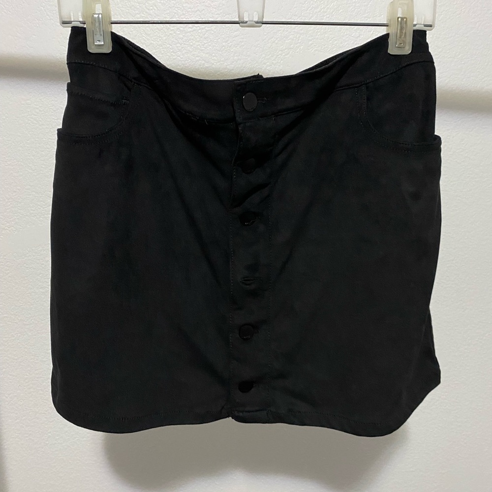NWOT Express Black Suede Mini Skirt